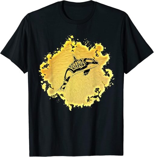 Orca Motif Whale Ocean Predator Animals Design Orcas T-Shirt