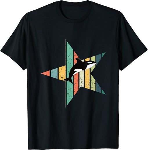 Orca Retro Style Killer Whale T-Shirt