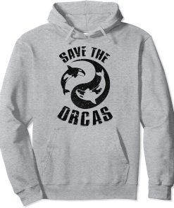 Save the Orcas Orca killer Whale Sea Panda Dive Diving Shirt Pullover Hoodie