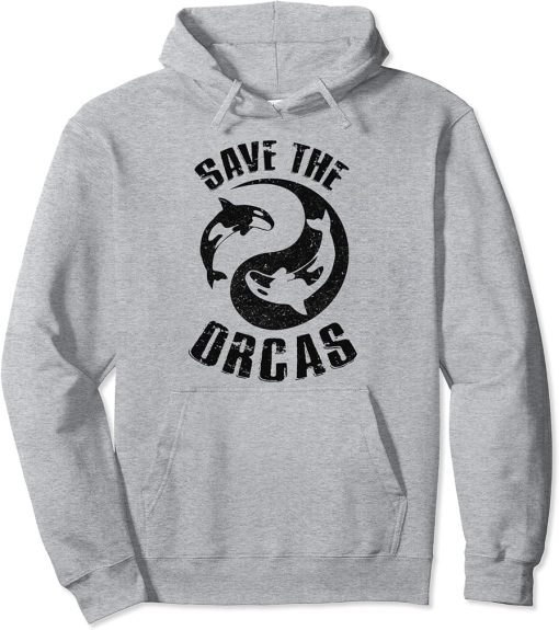 Save the Orcas Orca killer Whale Sea Panda Dive Diving Shirt Pullover Hoodie